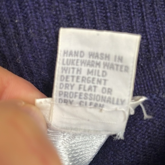 Belford Cashmere Blue Vintage Boatneck or Cowl Collar Sweater - Picture 10 of 12